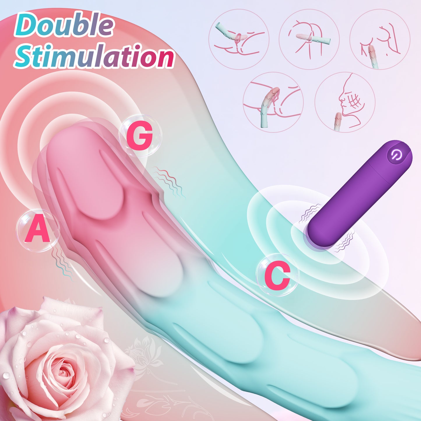 Seven Ge Sex Toys Vibrator Wand with Bullet Vibrator Set