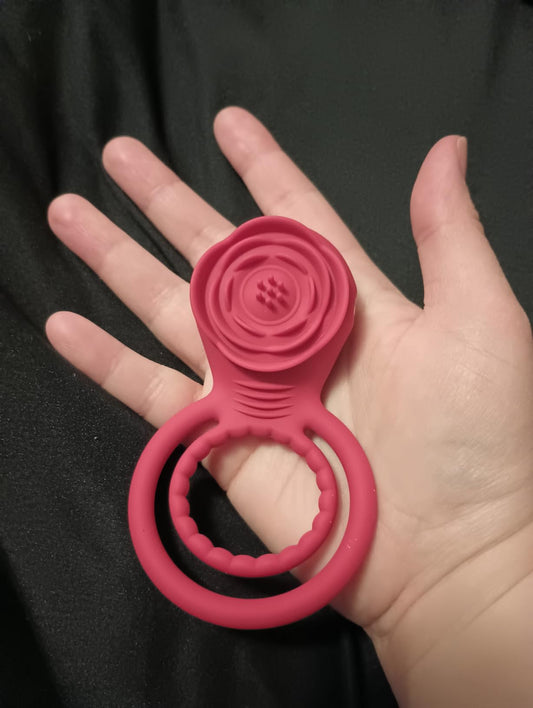 Rose Penis' Ring Sex Vibrator Toy