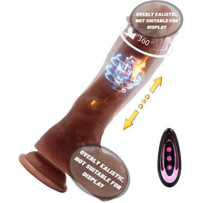 Thrusting Dildo Vibrator Sex Toys for Women Realistic Dildos 6in1 Penis with Suction Cup 9 Vibrations & 3 Thrusting Swing, Heating Modes Anal Dildo with Remote Control Couple Adult Sex Toys & Games