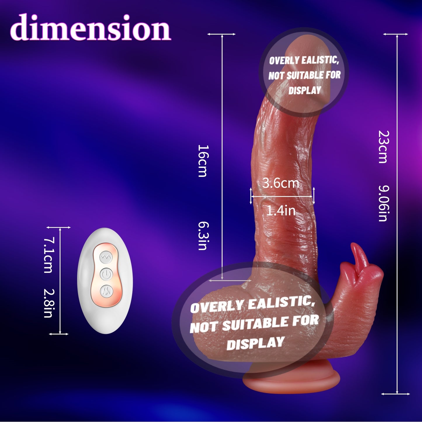 THRUSTING DILDO VIBRATOR SEX TOYS