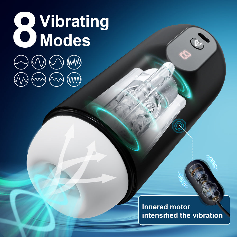 Automatic Sucking Male Masturbators Penis Pump - Upgraded Male Sex Toys for Men with 8 Sucking & Thrusting & Rotating Modes,APP Control Adult Toys Pocket Pussy 3D Male Stroker with Blowjob Toy