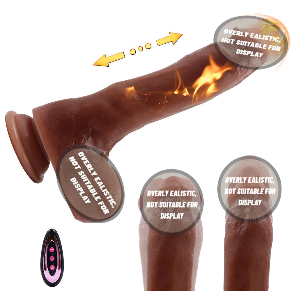 Thrusting Dildo Vibrator Sex Toys for Women Realistic Dildos 6in1 Penis with Suction Cup 9 Vibrations & 3 Thrusting Swing, Heating Modes Anal Dildo with Remote Control Couple Adult Sex Toys & Games