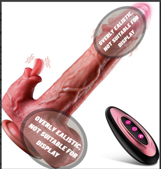 Thrusting Dildo Vibrator Sex Toys-9'' Realistic Dildo with 10 Vibrating,10 Thrusting Modes & Heating Licking Modes for Anal Clit G-Spot Stimulation,Suction Cup Dildos Adult Toys for Women Couple