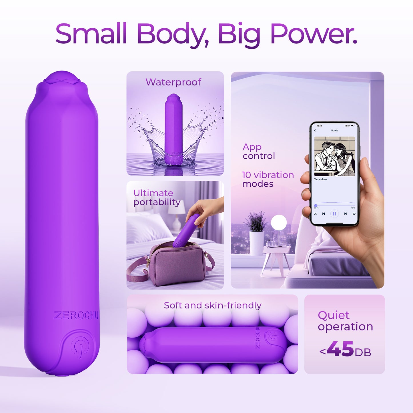 Bullet vibrator sex toy-ZEROCHU Rose Bullet Vibrator