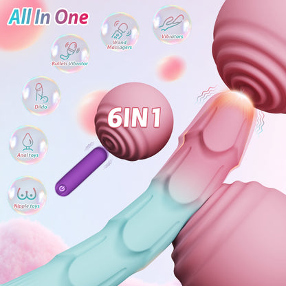 Seven Ge Sex Toys Vibrator Wand with Bullet Vibrator Set