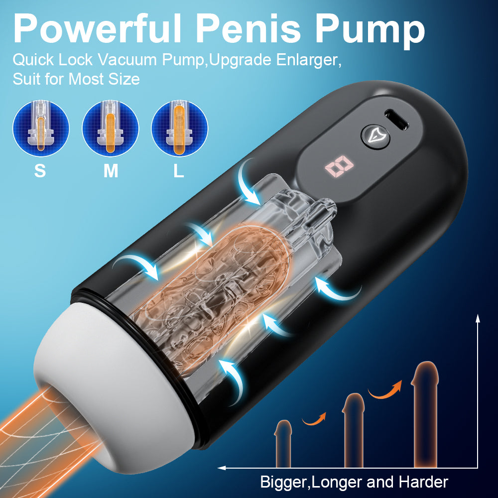 Automatic Sucking Male Masturbators Penis Pump - Upgraded Male Sex Toys for Men with 8 Sucking & Thrusting & Rotating Modes,APP Control Adult Toys Pocket Pussy 3D Male Stroker with Blowjob Toy