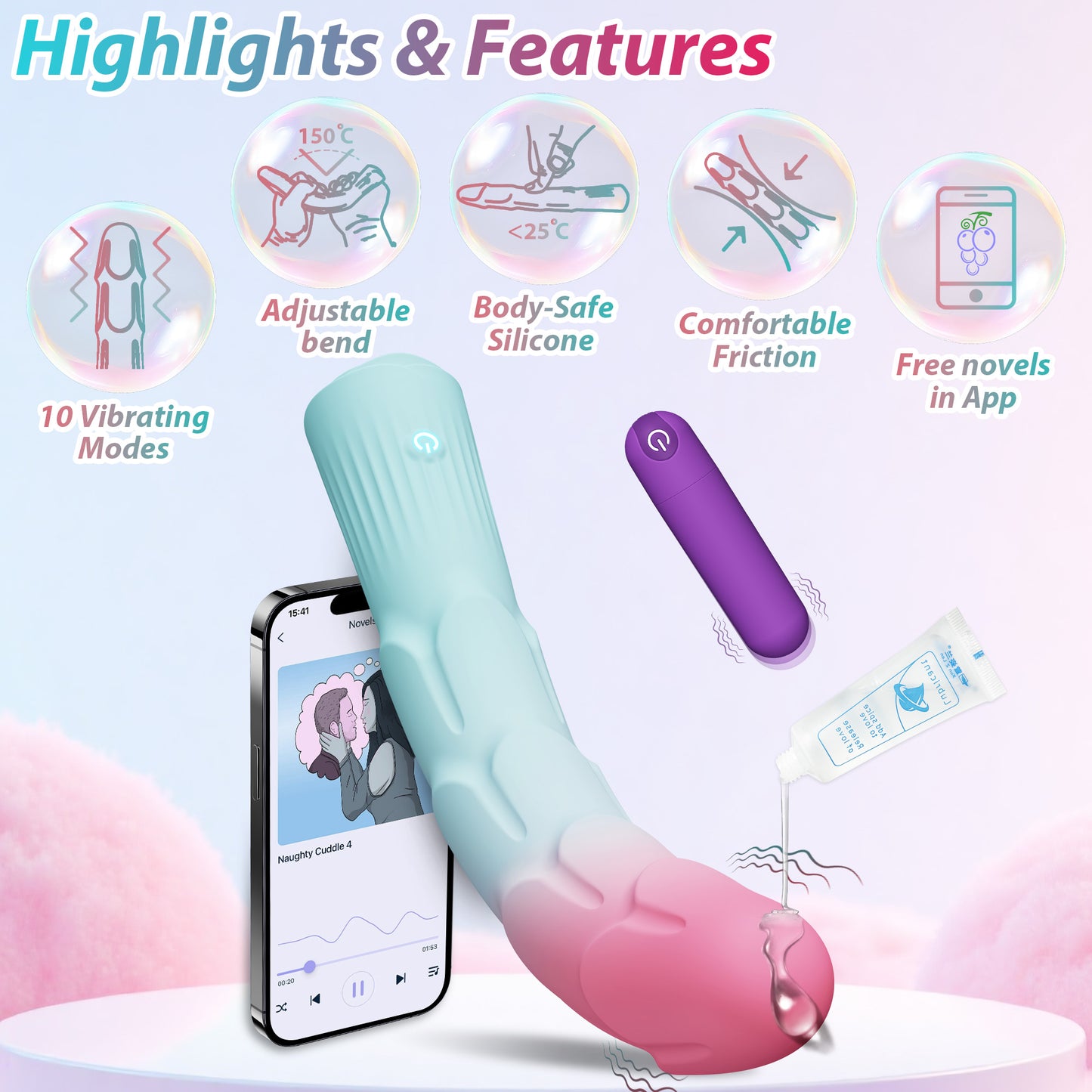 Seven Ge Sex Toys Vibrator Wand with Bullet Vibrator Set