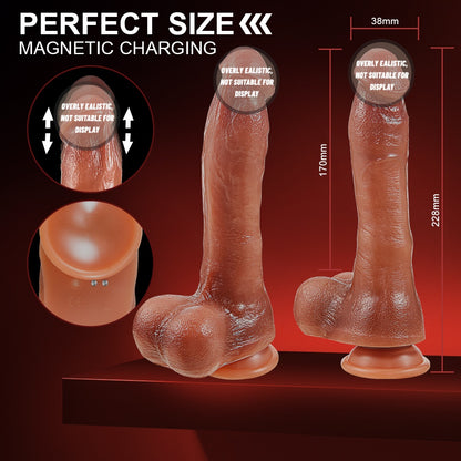 Thrusting Dildo Vibrator Sex Toys for Women Realistic Dildos 6in1 Penis with Suction Cup 9 Vibrations & 3 Thrusting Swing, Heating Modes Anal Dildo with Remote Control Couple Adult Sex Toys & Games