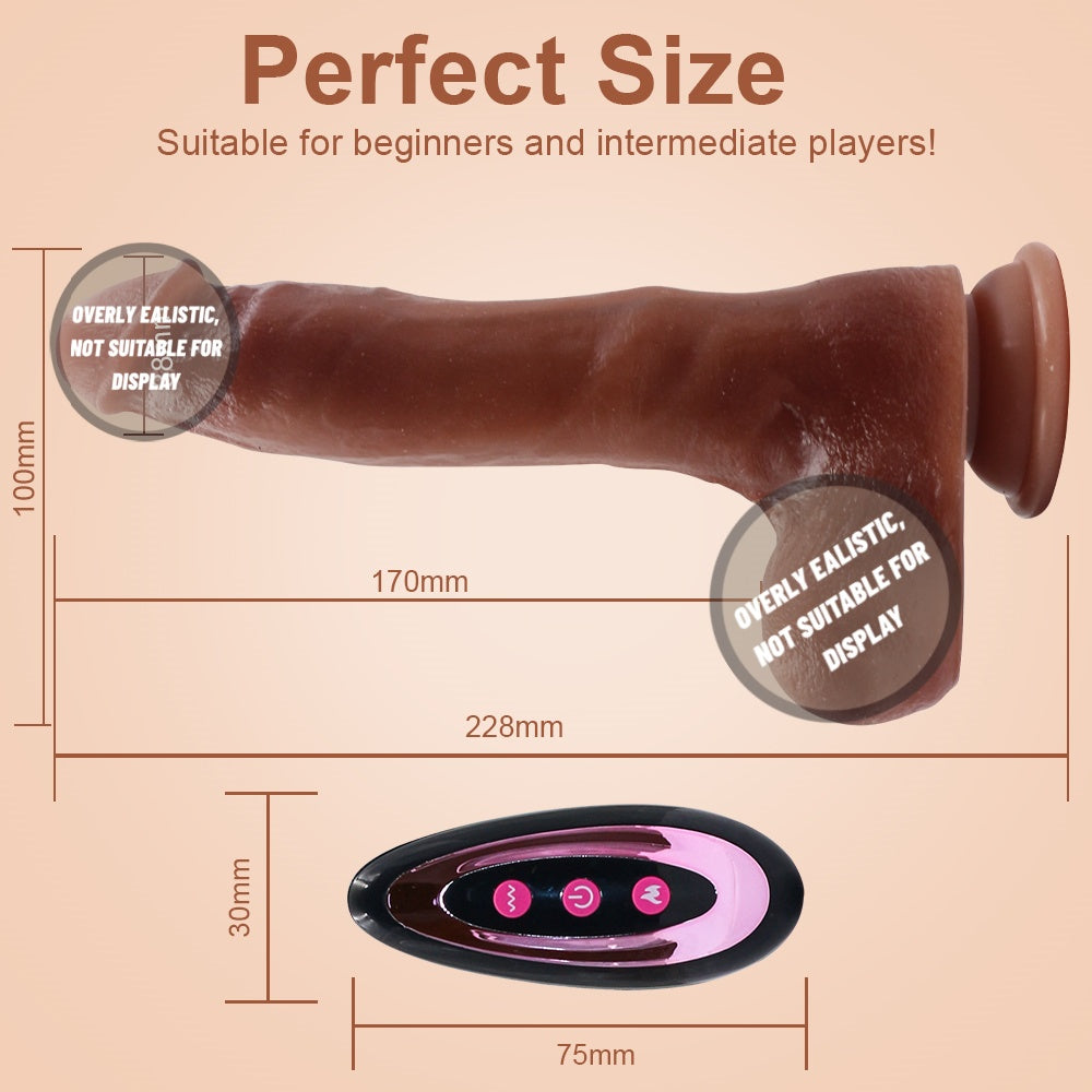 Thrusting Dildo Vibrator Sex Toys for Women Realistic Dildos 6in1 Penis with Suction Cup 9 Vibrations & 3 Thrusting Swing, Heating Modes Anal Dildo with Remote Control Couple Adult Sex Toys & Games